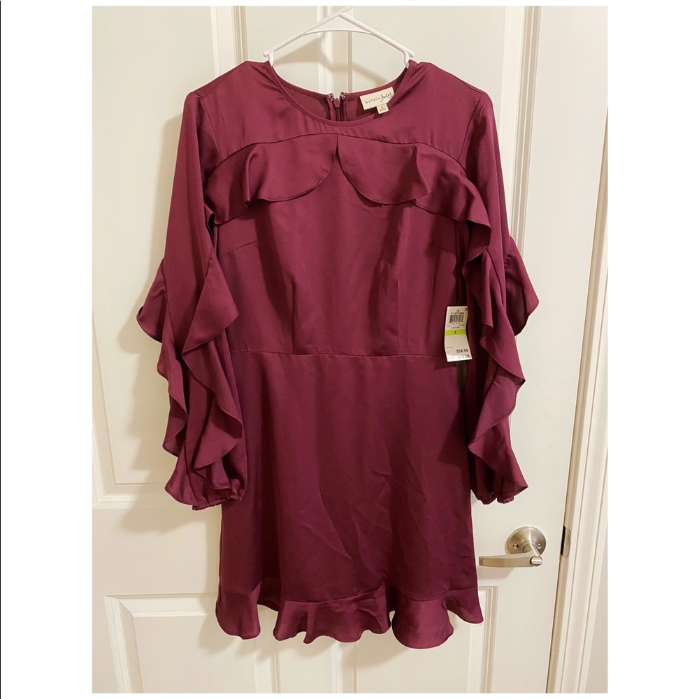 Maison Jules Purple Ruffle Dress
